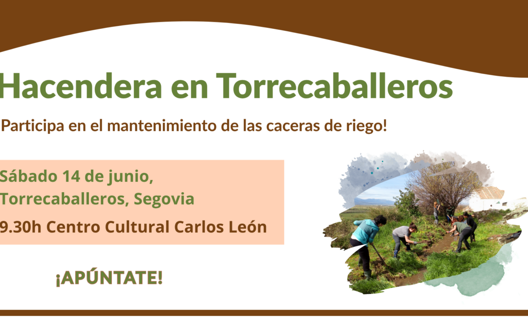 Participa en el mantenimiento de las caceras de riego de Torrecaballeros