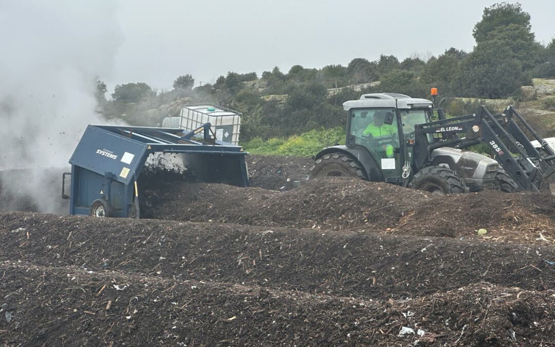 Avanza el aprovechamiento de la fracción verde en la planta de compostaje de Cabanillas de la Sierra